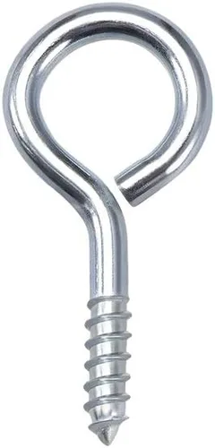 Vista 12 de uxcell Ganchos de ojo de tornillo pequeños de 0.59 pulgadas Tornillos autorroscantes Percha atornillada de acero al carbono Ganchos de anillo
