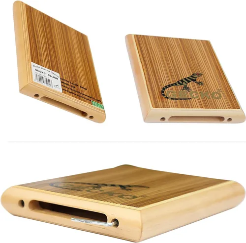 Vista 7 de Caja de viaje Cajon Tambor, instrumento musical de percusión de madera, cajón básico con cuerdas ajustables y una bolsa de transporte.
