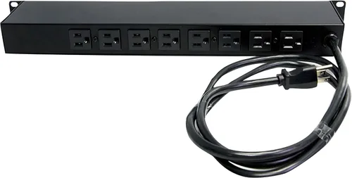 Vista 3 de StarTech Tira de alimentación horizontal de 8 salidas de 1U para montaje en rack para gabinetes de servidor de red - Protección contra
