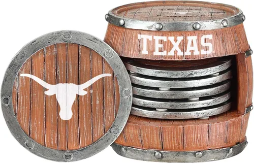 Vista 13 de FOCO NCAA College Team Logo 5-Pack Barril Bebida Bebida Coaster Set