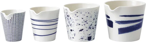Vista 9 de Royal Doulton Pacific Dots Set de vajilla de porcelana., juego de 6 platos, Azul