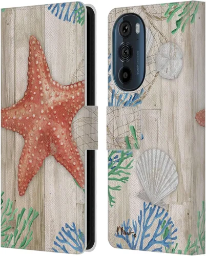 Vista 19 de Head Case Designs Officially Licensed Paul Brent Agate Mermaid Coastal Leather Book Wallet Case Cover Compatible with Motorola Edge 30