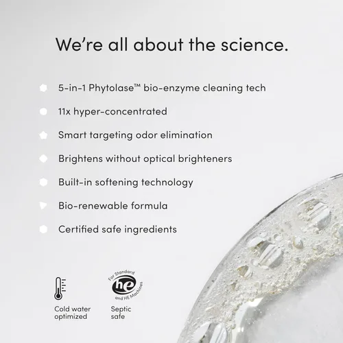 Vista 4 de Dirty Labs Sin olor Detergente bio-líquido para ropa 32 cargas (8.6 onzas líquidas) Hiperconcentrado Alta eficiencia y lavado a máquina