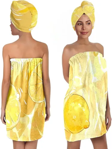 Vista 25 de Juego de toallas de baño y toallas para el cabello para mujer, suave y absorbente de microfibra de secado rápido, con cierre elástico, toalla de spa