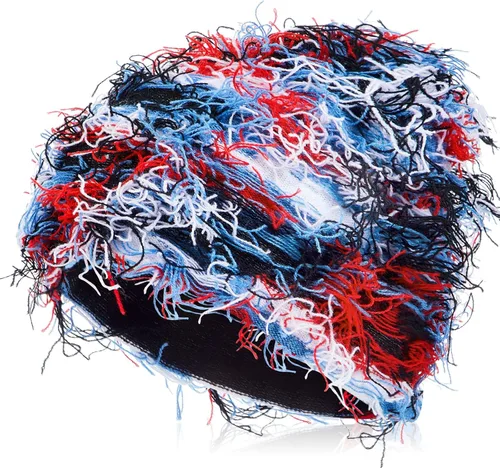 Vista 29 de Chuarry Distressed Knitted Beanie Fuzzy Winter Hat Albaricoque surtido