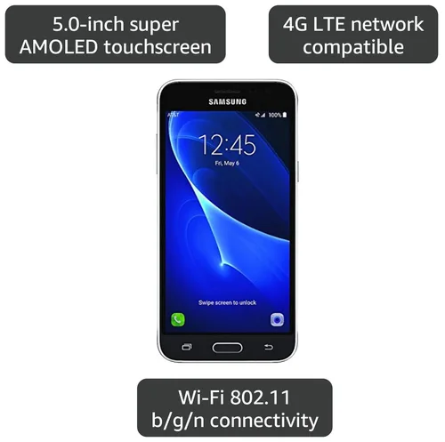 Vista 3 de Samsung Galaxy J3 J320A 16GB AT&T desbloqueado 4G LTE Quad-Core Teléfono - Negro
