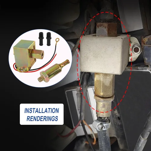 Vista 6 de Bomba de combustible eléctrica universal de 12 V EP014 para diésel o gasolina sólido metálico 4-6 PSI EP-014