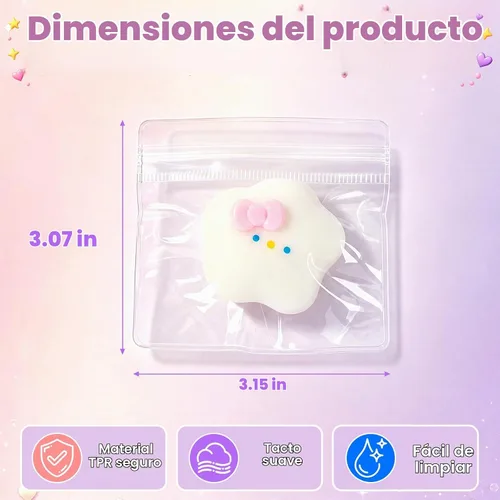 Vista 6 de Paquete de 30 juguetes esponjosos, juguetes sensoriales para aliviar el estrés para niños y adultos, mini animales, frutas, patas, gatos, juguetes