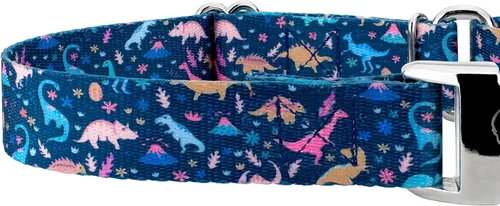 Vista 5 de Country Brook Petz - Collar de perro Martingala de dinosaurios con hebilla premium - Colección Critter Corner con 6 diseños temáticos de criaturas