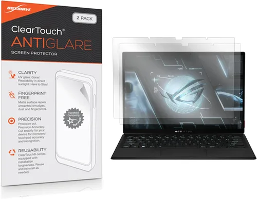 Vista 8 de BoxWave Protector de pantalla compatible con ASUS ROG Flow Z13-ACRNM RMT02 – ClearTouch Anti-Glare (2 unidades), antihuellas mate