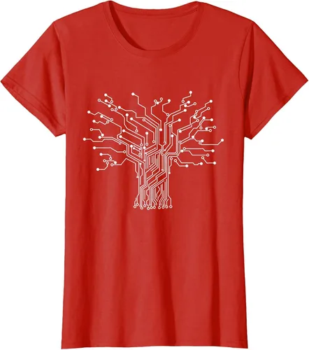 Vista 48 de Electronics Technician Binary Tree - Electrical Engineer T-Shirt Asphalt Grey