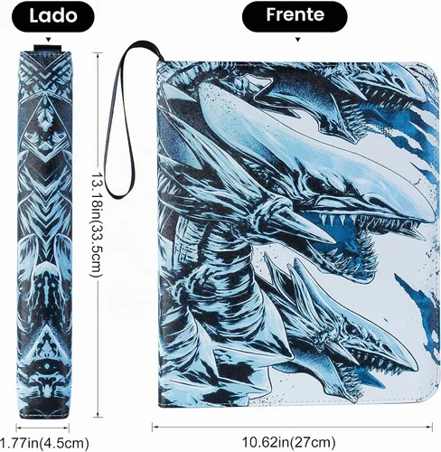 Vista 7 de Carpeta de tarjetas para tarjetas YuGiOh – Libro con 9 bolsillos con fundas compatible con tarjetas Yugioh, capacidad para 720 tarjetas
