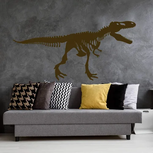 Vista 6 de Calcomanía de pared grande de esqueleto Tyrannosaurus Rex - Trex Wall Decal (negro)