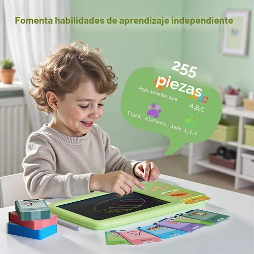 Vista 3 de Tarjetas parlantes para niños pequeños: tableta de escritura LCD 2