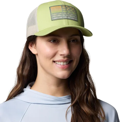Vista 145 de Columbia Gorra de bola de malla Bandera antigua de malva/blanco/pescado