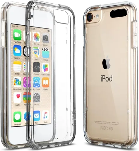 Vista 3 de ULAK Funda transparente para iPod Touch de 7ª generación y funda para iPod Touch de alta resistencia con protector de pantalla y soporte
