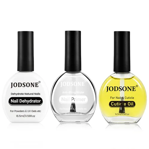 Vista 11 de JODSONE 4 botellas de 15 ml de deshidratador de uñas, primer de uñas, capa base, capa superior, larga duración y fácil de aplicar, botella grande