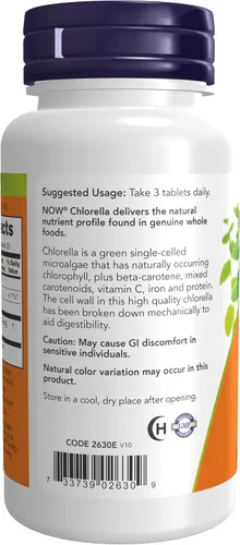 Vista 3 de Clorela 0.035 oz, de Now Foods, 2630, 60, 1, 1
