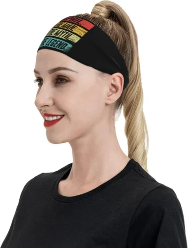 Vista 6 de April The Man The Myth The Legend 1975 Headband for Men Women Sports Sweatband for Fitness Exercise Moisture Wicking Running Yoga Hairbands