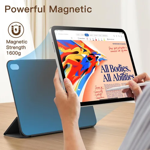 Vista 3 de JETech Funda magnética para iPad (A16) de 11ª/10ª generación (2025/2022), accesorio magnético, funda delgada para tableta con encendido y apagado