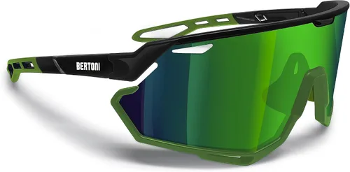 Vista 14 de Bertoni Gafas de sol deportivas para ciclismo MTB Running para hombres y mujeres en TR90 lente ancha antivaho mod. ALPHA NUEVO