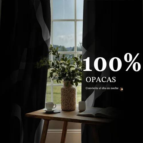Vista 2 de weesire Cortinas opacas modernas para dormitorio, sala de estar, 2 paneles, 100% opacas, cortinas con patrón circular blanco y negro, cortinas