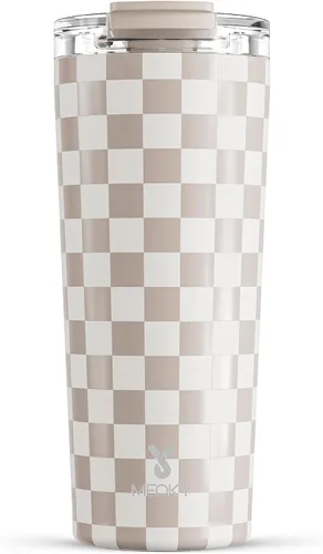 Vista 17 de Meoky - Taza de café de viaje aislada de 24 onzas: tapa a prueba de fugas, polvo de estrellas de ciruela