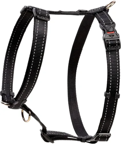 Vista 9 de Arnés reflectante ajustable en H para perros extragrandes; collar y correa a juego disponibles, amarillo