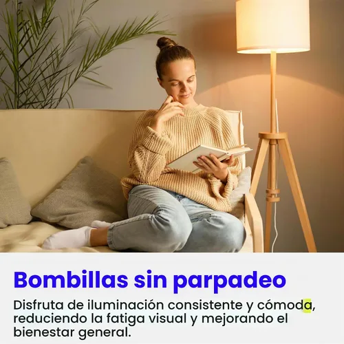 Vista 6 de Feit Electric Bombillas LED A19, equivalente a 40 W, no regulables, 450 lúmenes, base estándar E26, blanco suave de 2700 K, 80 CRI, vida útil de 10