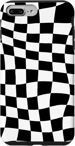 Vista 12 de Funda clásica a cuadros para iPhone 17, diseño ondulado de tablero de ajedrez en blanco y negro