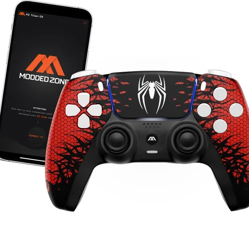 Vista 9 de MODDEDZONE Custom Rapid Fire, Anti Recoil, Macros MODDED Wireless Controller for PS5 & PC - Unique Smart Mods for ps5 controller controlled by the