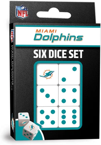 Vista 18 de MasterPieces Game Day - NFL Baltimore Ravens - Juego de 6 dados con logotipo del equipo, tamaño estándar D6