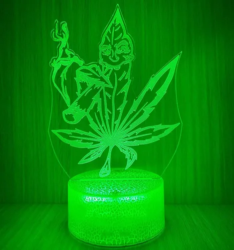 Vista 8 de 420 hojas 3D LED lámpara de mesa luz nocturna ilusión visual óptica decoración del hogar iluminación