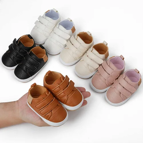 Vista 8 de Clowora Zapatos para bebés niños y niñas, suela de goma antideslizante, zapatos de cuna para recién nacidos, mocasines planos.