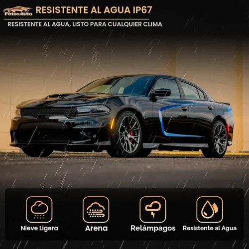 Vista 7 de Luces LED de posición laterales color rojo ámbar compatibles con Dodge Charger 2015-2026