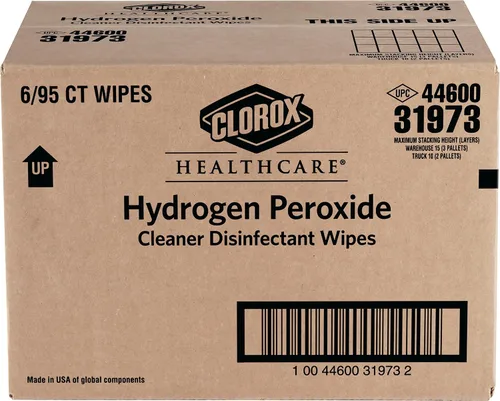 Vista 10 de Clorox Healthcare 30824 - Toallitas desinfectantes de peróxido de hidrógeno, recipiente de 95 unidades, 6 recipientes (30824)
