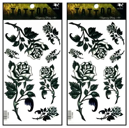 Vista 15 de Tatuajes 2 hojas de mariposas mosca de mariposa tatuajes temporales pegatinas falsas cuerpo brazo pecho hombro tatuajes para adolescentes, hombres