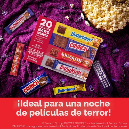 Vista 8 de Bolsa surtida a granel de chocolate y caramelo, mezcla de miniaturas de Butterfinger, Crunch y chocolate de leche Baby Ruth