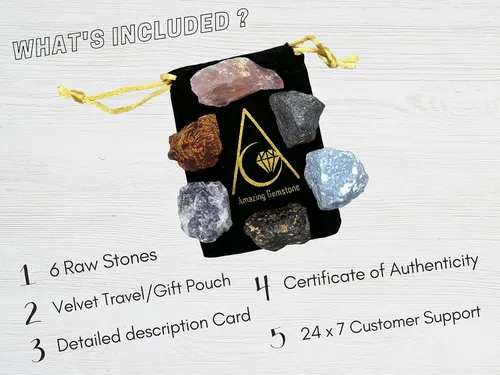Vista 6 de Amazing Gemstone Aquarius Gifts - Kit de cristal del zodiaco para mujeres y hombres, juego de piedras curativas de lepidolita, pulseras de granate