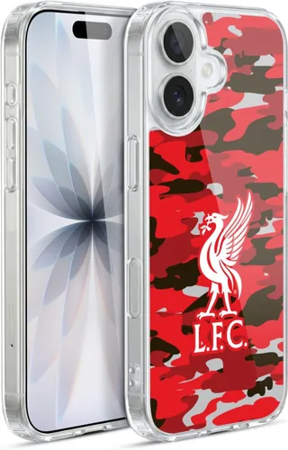 Vista 188 de Head Case Designs Funda de gel con licencia oficial del Liverpool Football Club Away Colourways Crest Camou [protección de grado militar] compatible