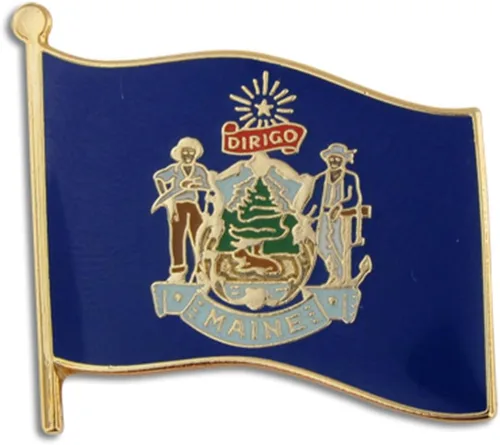 Vista 7 de PinMart Pin de solapa esmaltado con bandera del estado de EE. UU Chapado en oro de Alabama