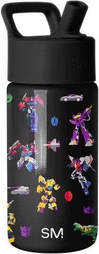 Vista 105 de Simple Modern DC Comics Batman - Botella de agua para niños con tapa con pajilla, vaso aislado de acero inoxidable de 14 onzas para niños, vaso a