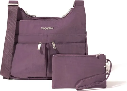 Vista 19 de Baggallini Crossbody Travel Bag 11x8.5 Lightweight Water-resistant Nylon Handbag Manzana