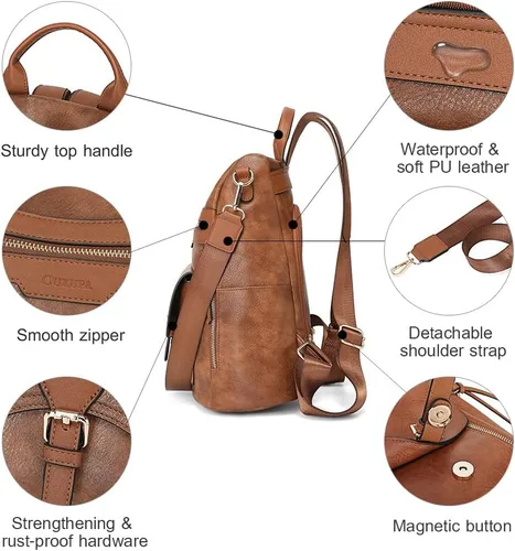 Vista 5 de OUKUPA Laptop Tote Handbag for Women 15.6" Computer Satchels Messenger Bags Backpack Purses Business Work Bag Office Large