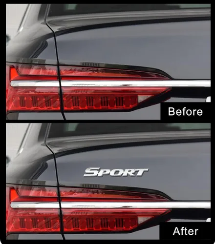 Vista 3 de Paquete de 2 Calcomanías Deportivas para Coche, Emblema Adhesivo de Metal 3D Sport para Guardabarros Lateral de Coche Camión Maletero Trasero
