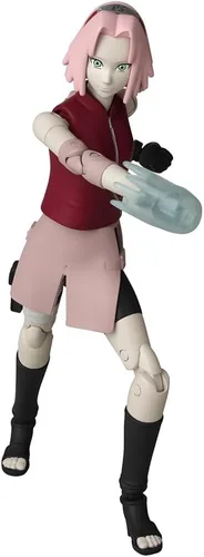 Vista 2 de BANDAI Anime Heroes Naruto Figura de acción Haruno Sakura Figura de 6.7