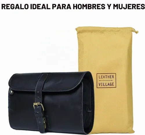 Vista 5 de LEATHER VILLAGE DOPP-3, Negro