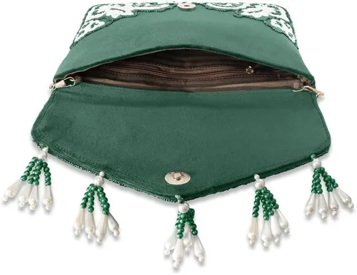 Vista 9 de Aheli Indian Potli Bags for Women Evening Bag Clutch Ethnic Bride Purse with Drawstring