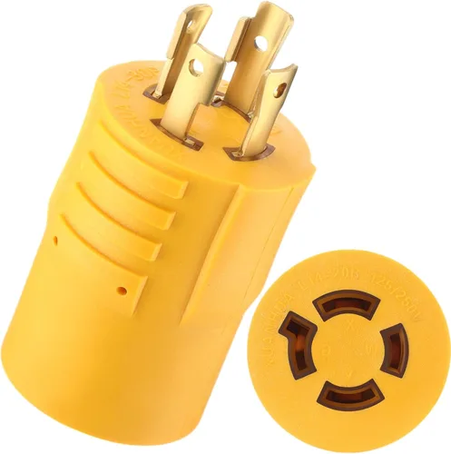 Vista 12 de Kanayu Adaptador para Generador y Soldador Compatible con NEMA L14-30P a L6-30R, Enchufe Macho de 4 Clavijas de 30A a Receptáculo Hembra de Bloqueo