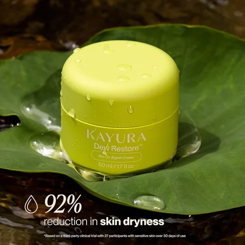 Vista 3 de Kayura Dew Restore Barrier Crema reparadora para piel seca y sensible Hidratante de hidratación de larga duración Ceramidas y péptidos Crema